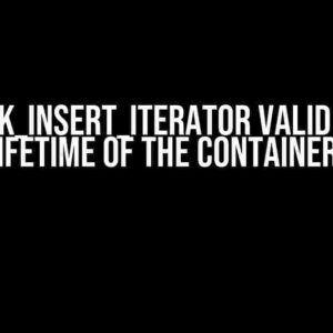 Is a back_insert_iterator valid for the lifetime of the container?