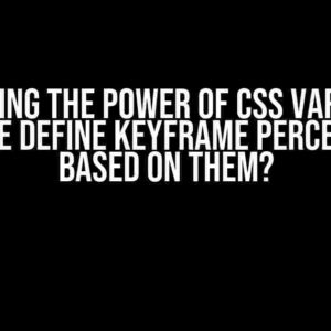 Unlocking the Power of CSS Variables: Can We Define Keyframe Percentage Based on Them?